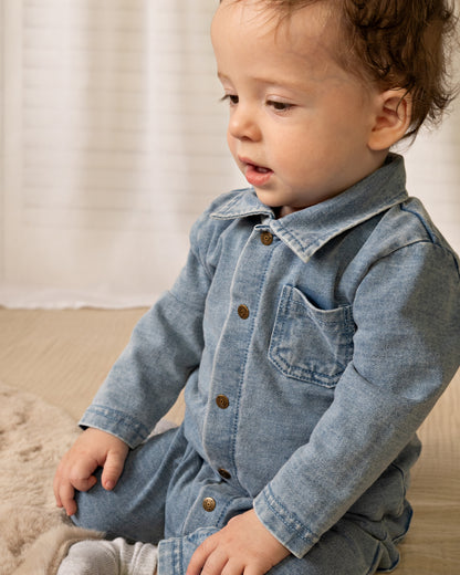Bess Playsuit | Boxpakje | Blue Denim