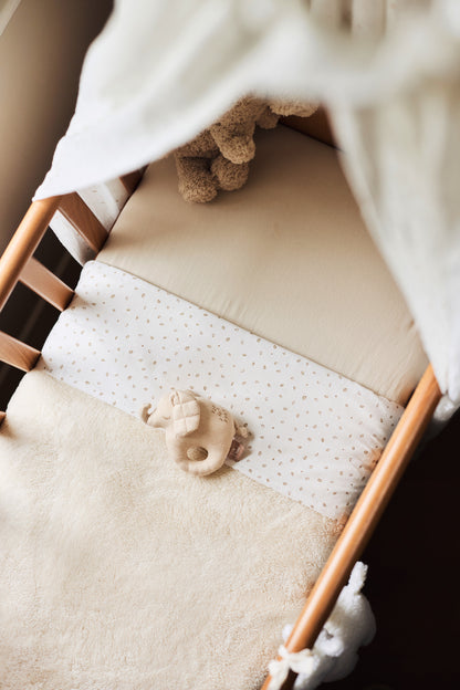 Jollein Deken Wieg | 75 x 100 cm | Basic Jersey/Sherpa Oatmeal | Reversible