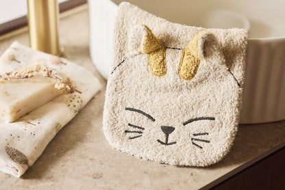 Washandje Badstof - Pets - Sand -Charlie Cat