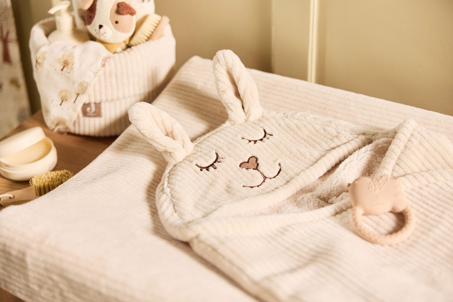 Jollein Wikkeldeken | Bunny | Cloudy Rib | Oatmeal