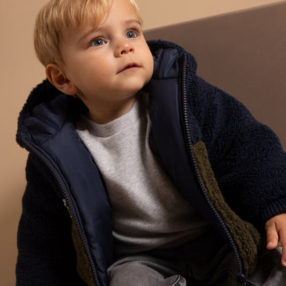 Noppies Jas | Reversible Jacket | Black Iris | Teddy | Outdoor