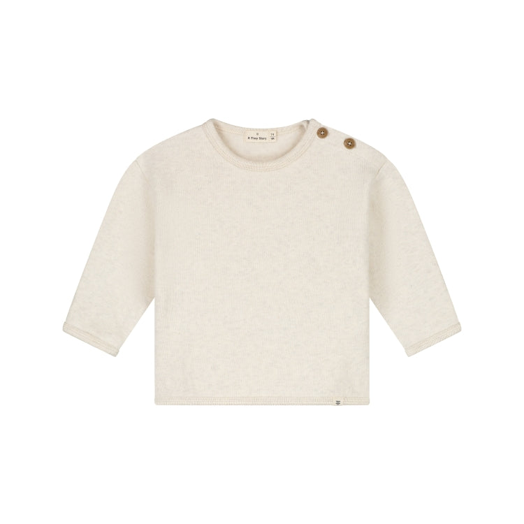 A Tiny Story Baby Pullover | Ecru | Melange