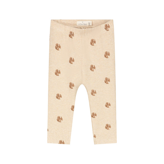 A Tiny Story | Baby Broekje | Beige Melange | Print