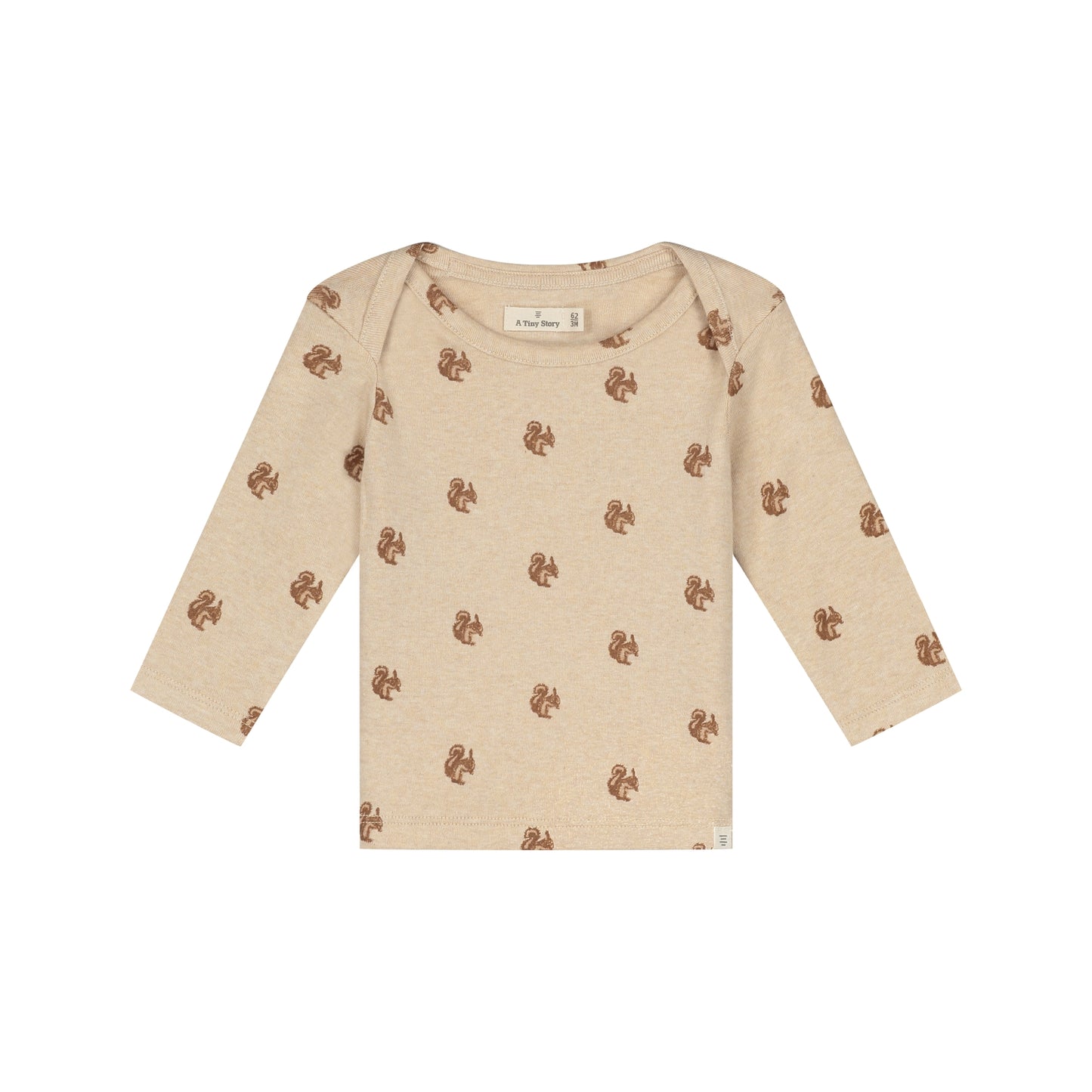 A Tiny Story Baby T-Shirt | Long Sleeve | Beige Melange | Print