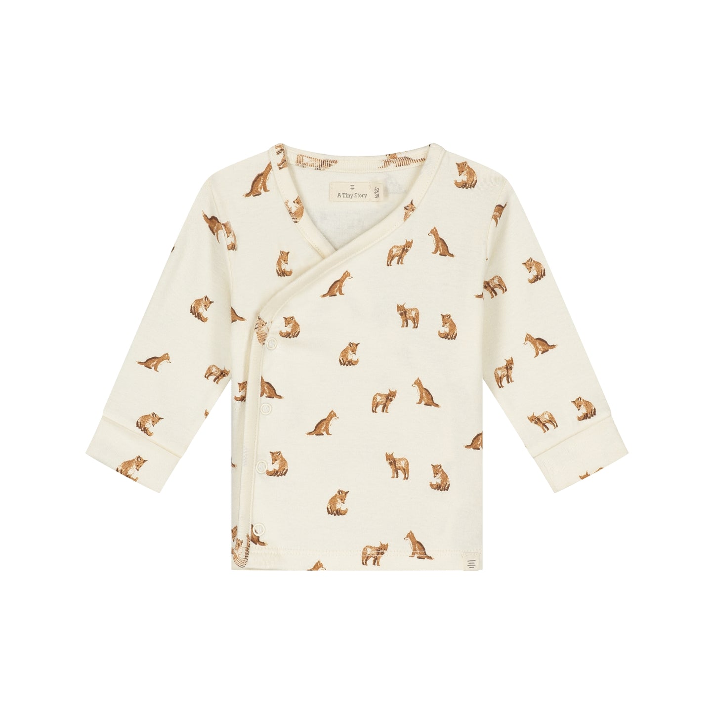A Tiny Story Baby | Overslag T-Shirt | Long Sleeve | Ivory | Print