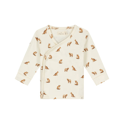 A Tiny Story Baby | Overslag T-Shirt | Long Sleeve | Ivory | Print