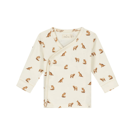 A Tiny Story Baby | Overslag T-Shirt | Long Sleeve | Ivory | Print