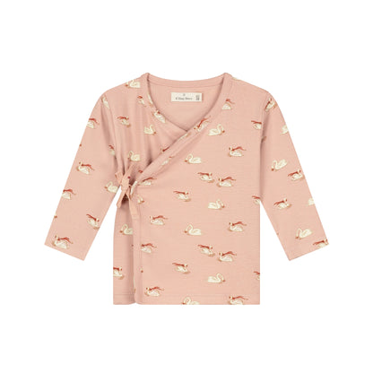 A Tiny Story Baby | Overslag T-Shirt | Long Sleeve | Old Pink | Print