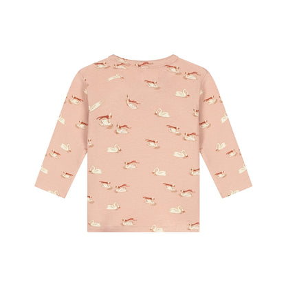 A Tiny Story Baby | Overslag T-Shirt | Long Sleeve | Old Pink | Print