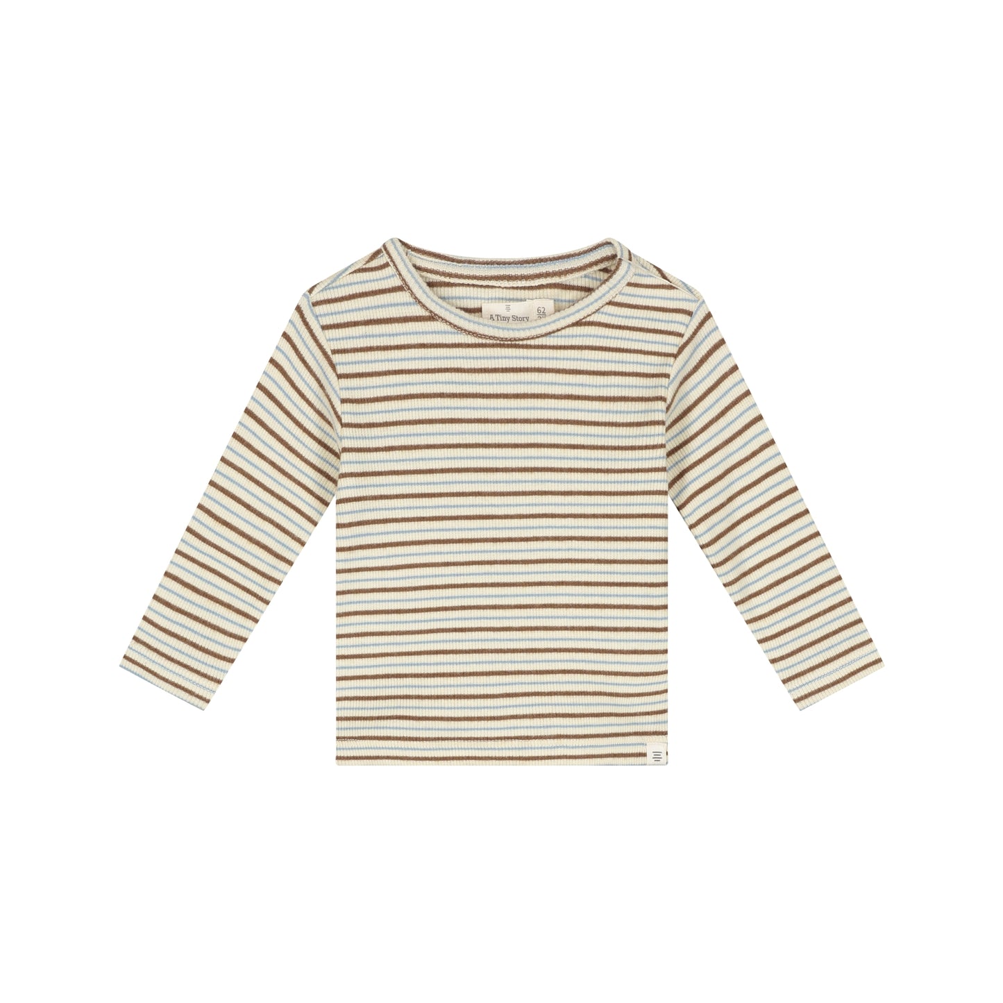 A Tiny Story Baby T-Shirt | Long Sleeve | Ivory | Gestreept