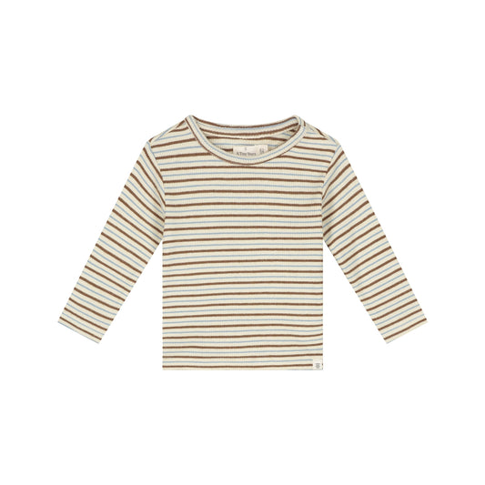 A Tiny Story Baby T-Shirt | Long Sleeve | Ivory | Gestreept