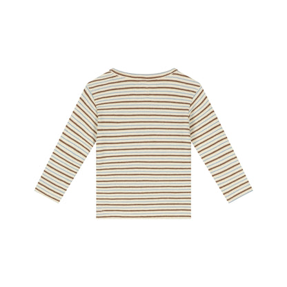 A Tiny Story Baby T-Shirt | Long Sleeve | Ivory | Gestreept