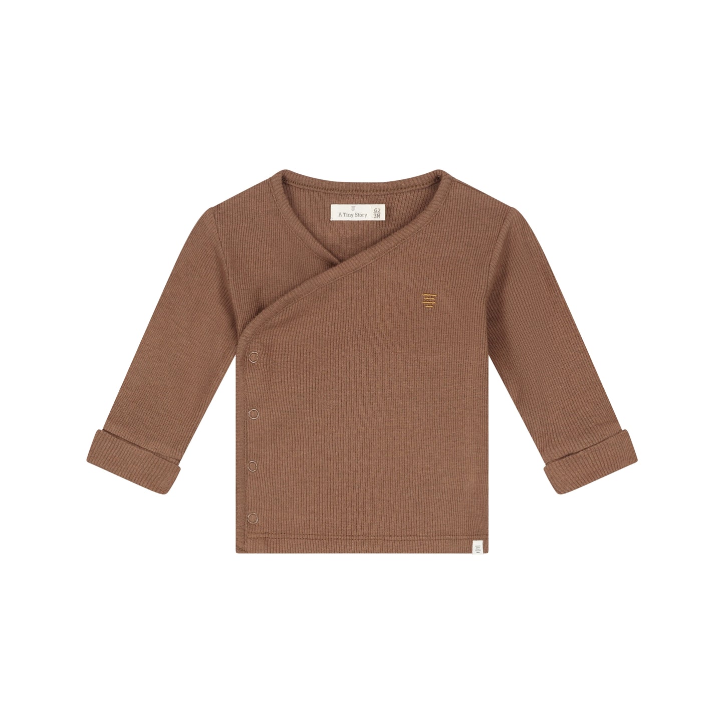 A Tiny Story Baby | Overslag T-Shirt | Long Sleeve | Coffee