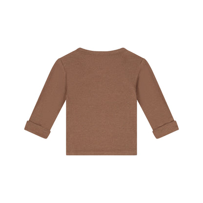 A Tiny Story Baby | Overslag T-Shirt | Long Sleeve | Coffee