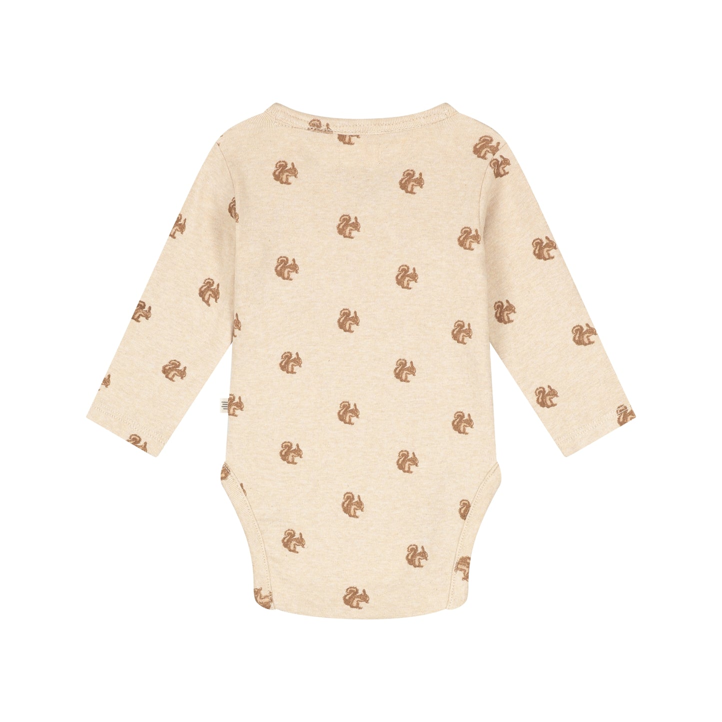A Tiny Story Baby Romper | Long Sleeve | Beige Melange | Print