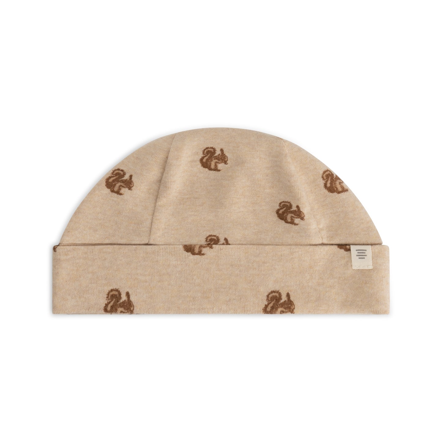 A Tiny Story Baby Mutsje | Beige Melange | Print