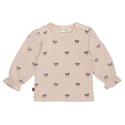Frogs and Dogs Ballerina Baby Shirt Bow | Sepia Rose