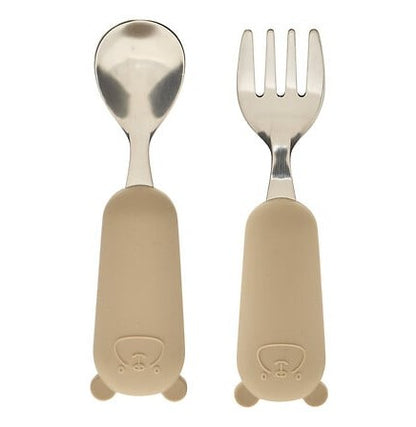 Baby & Peuter Bestek Set | Vork & Lepel | Beige
