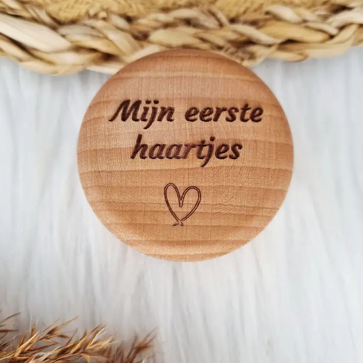 Houten Haarlokdoosje  | Bewaardoosje | Gegraveerd